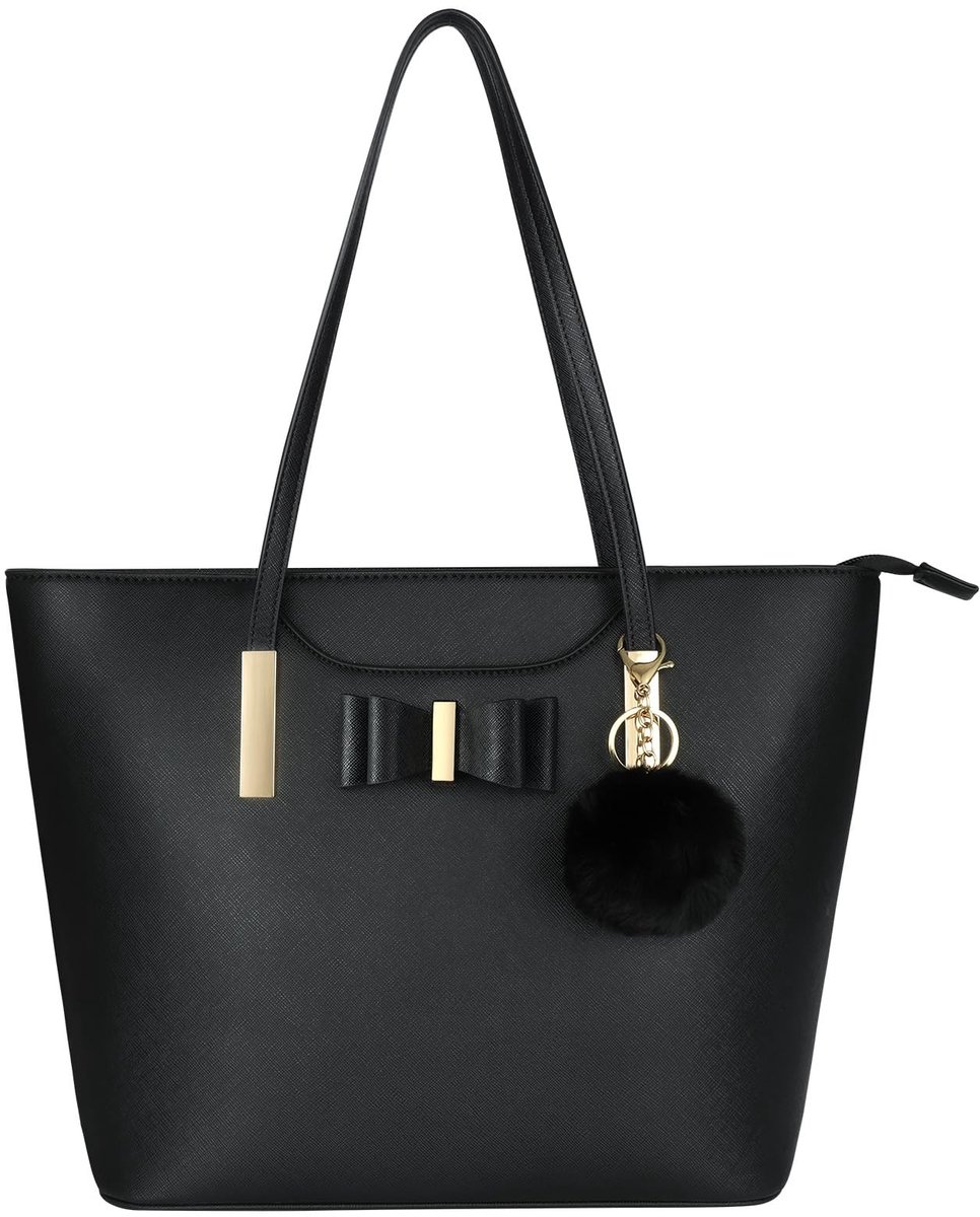 Elzusha - Dames Schoudertas - Grote PU Leren Tote Bag - 15.6 inch