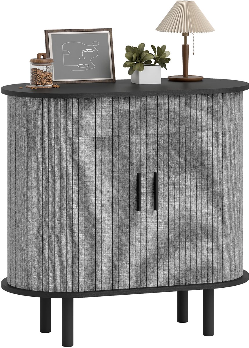 HOMCOM Dressoir - MDF, spaanplaat - 80 x 40 x 78 cm - Zwart