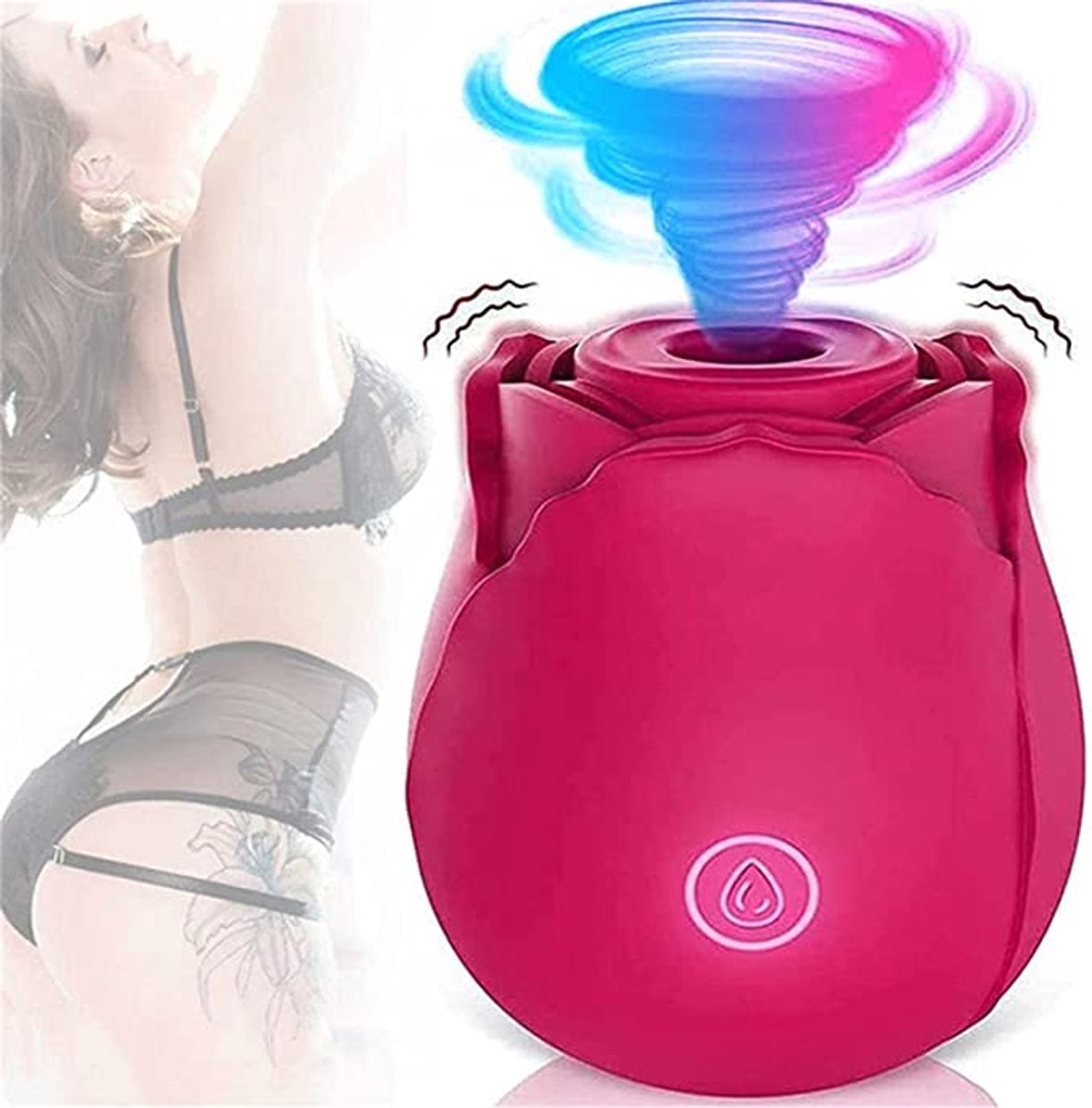 Intiem Cadeau - Luchtdruk Vibrator Roos - Seks speeltjes - Vibrators voor vrouwen clitoris - 10 Zuig & Trilstanden