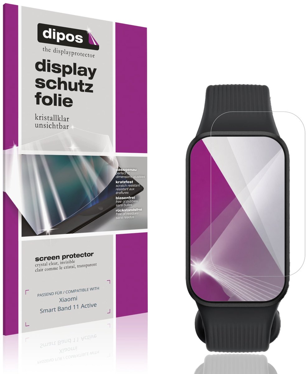 dipos – 6x Beschermfolie geschikt voor Xiaomi Smart Band 11 Active | Krasbestendige & heldere Screenprotector Ultra-Thin