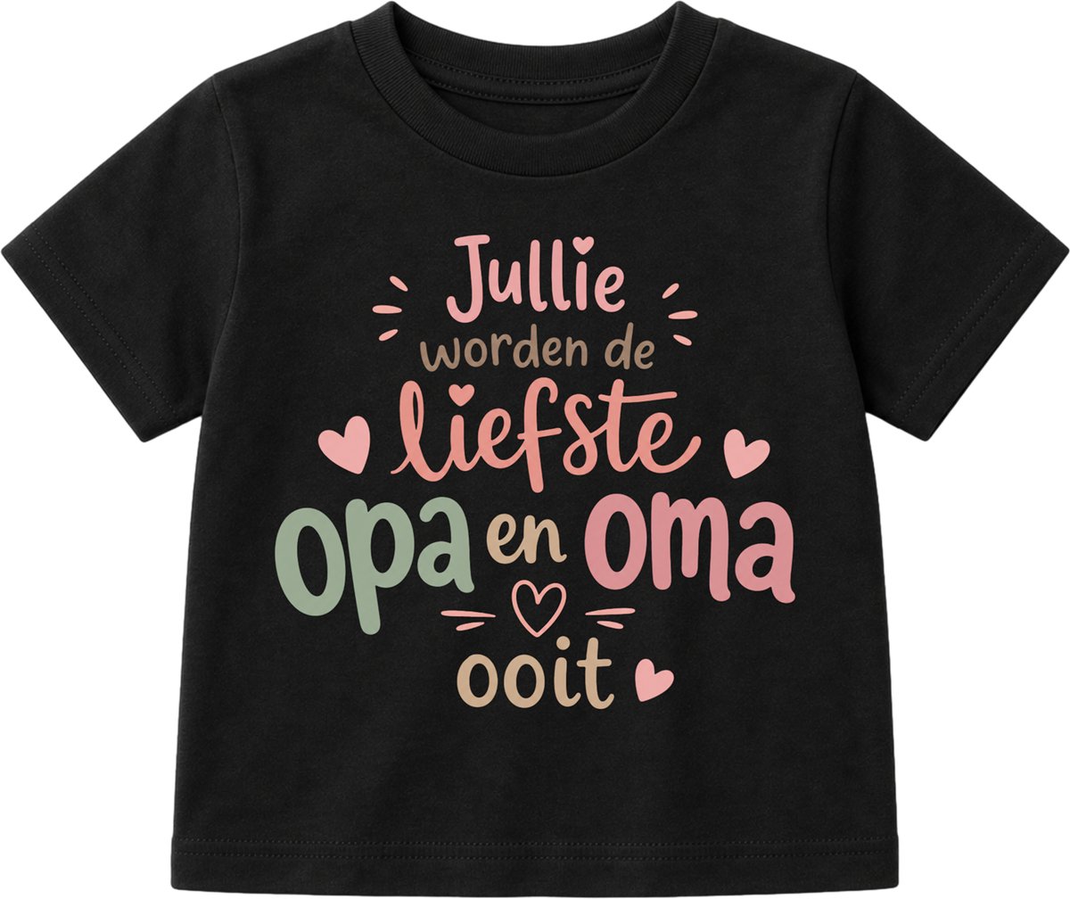 Jullie Worden De Liefste Opa En Oma Ooit T-shirt - Zwangerschap Aankondiging Cadeau – Unisex T-Shirt voor Jongens & Meisjes & Baby Tshirt met Tekst – Bekendmaking Zwangerschap voor Opa, Oma & Grote Broer/Zus – Origineel Baby Cadeau – Maat 140-146
