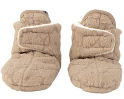 Lodger fleece slofjes voor baby's - beige
