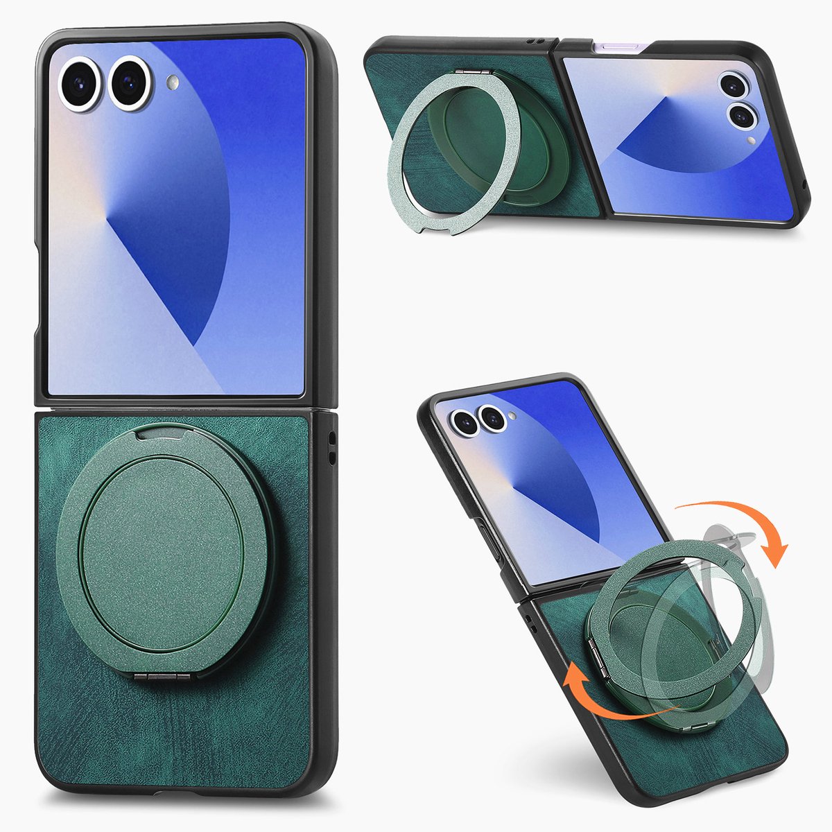Luxe MagSafe Ondersteunde Case voor Galaxy Z Flip 8 _ Groen