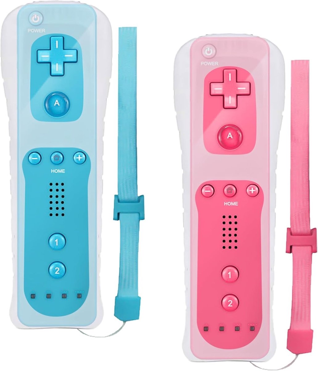 Draadloze Wii-controller met Bewegingssensor en Silikonhuls - 2x Gamepad voor Wii en Wii U Console