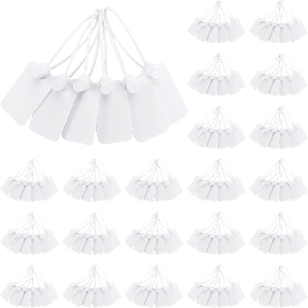 150 stuks witte waterdichte verzendlabels, zelfklevende etiketten voor kledingzakken en bagage, 28 x 55 mm