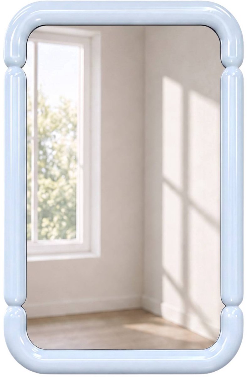 sweeek - Rechthoekige spiegel houtdecor 106cm - volt