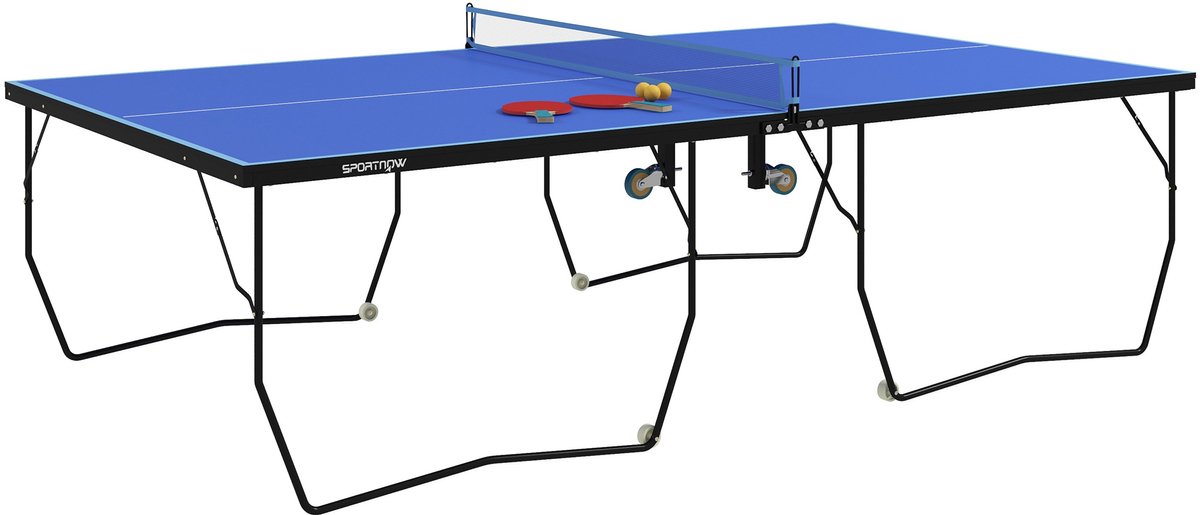 MODFU - Tafeltennistafel - Klapbaar - Met Net - Met Rollen - Blauw