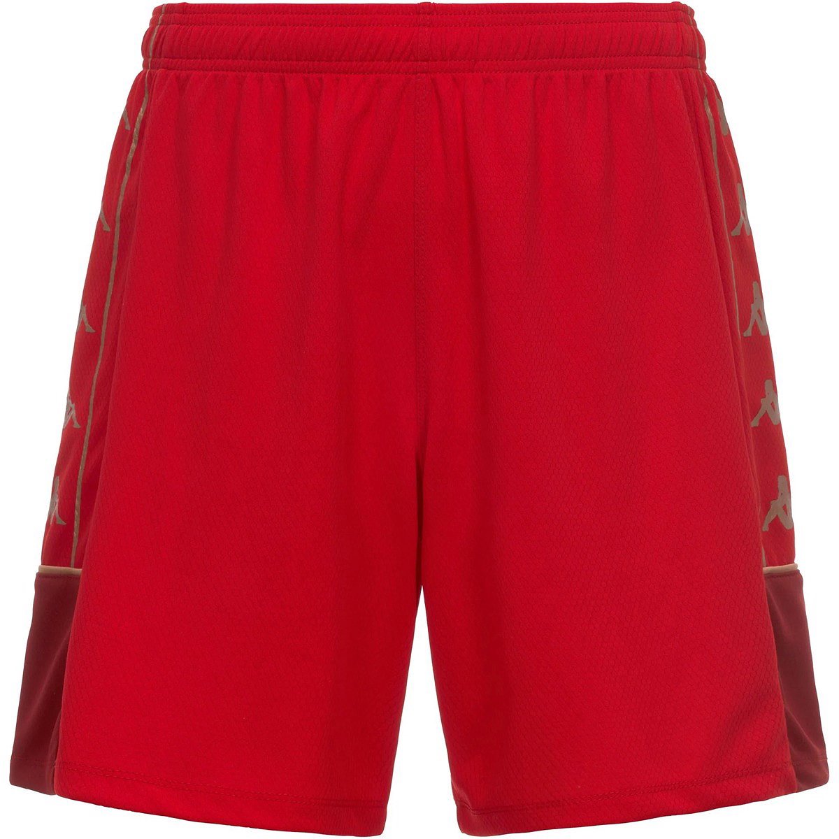 Kappa Miondo Short Heren - Rood / Bordeaux / Goud | Maat: M