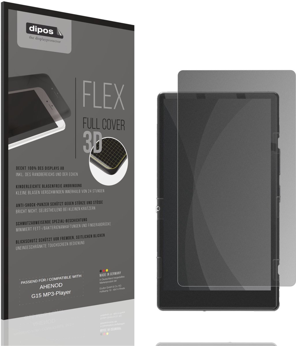 dipos FLEX – Matte Privacy Screenprotector geschikt voor AHENOD G15 MP3-Player | Volledige Schermbescherming | Case-Friendly