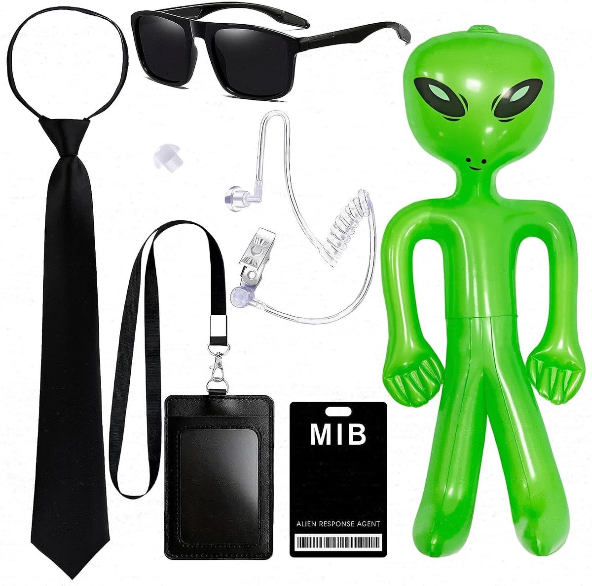 Kostuumaccessoires voor een spion, geheime dienst outfit, perfect voor themafeesten en verkleedpartijen