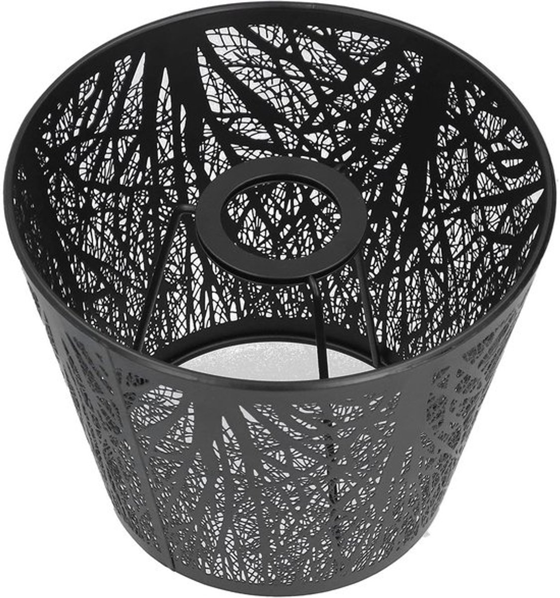 Dailygoody - Smeedijzeren lampenkap - Tafellamp - Eenvoudig design - Zwart