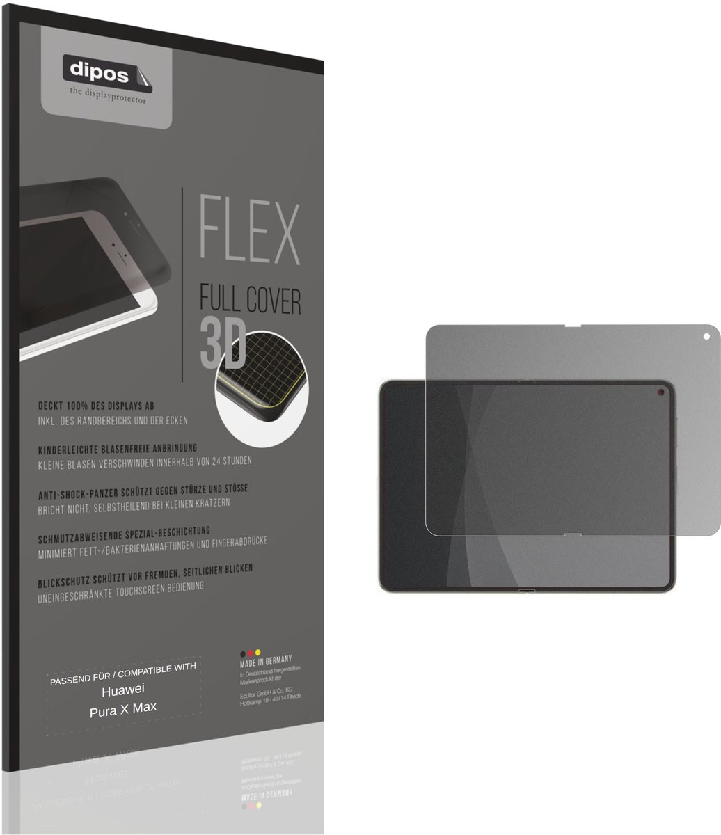 dipos FLEX – Matte Privacy Screenprotector geschikt voor Huawei Pura X Max | Volledige Schermbescherming | Case-Friendly