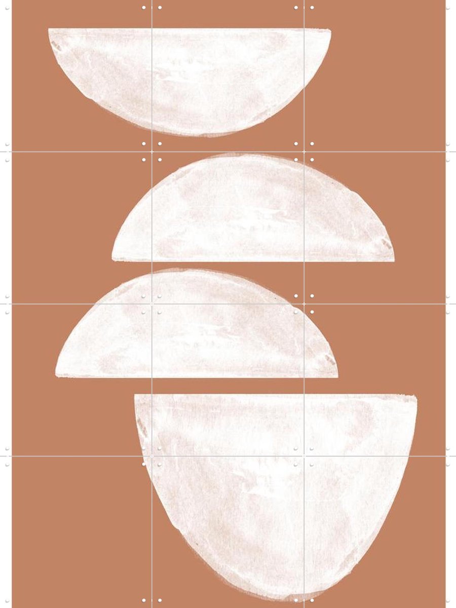 IXXI Stacked Halves, The Miuus Studio & Various - 60 x 80 cm - Gratis ophangtool - Grote wanddecoratie en posters - Geometrische Kunst, Abstract