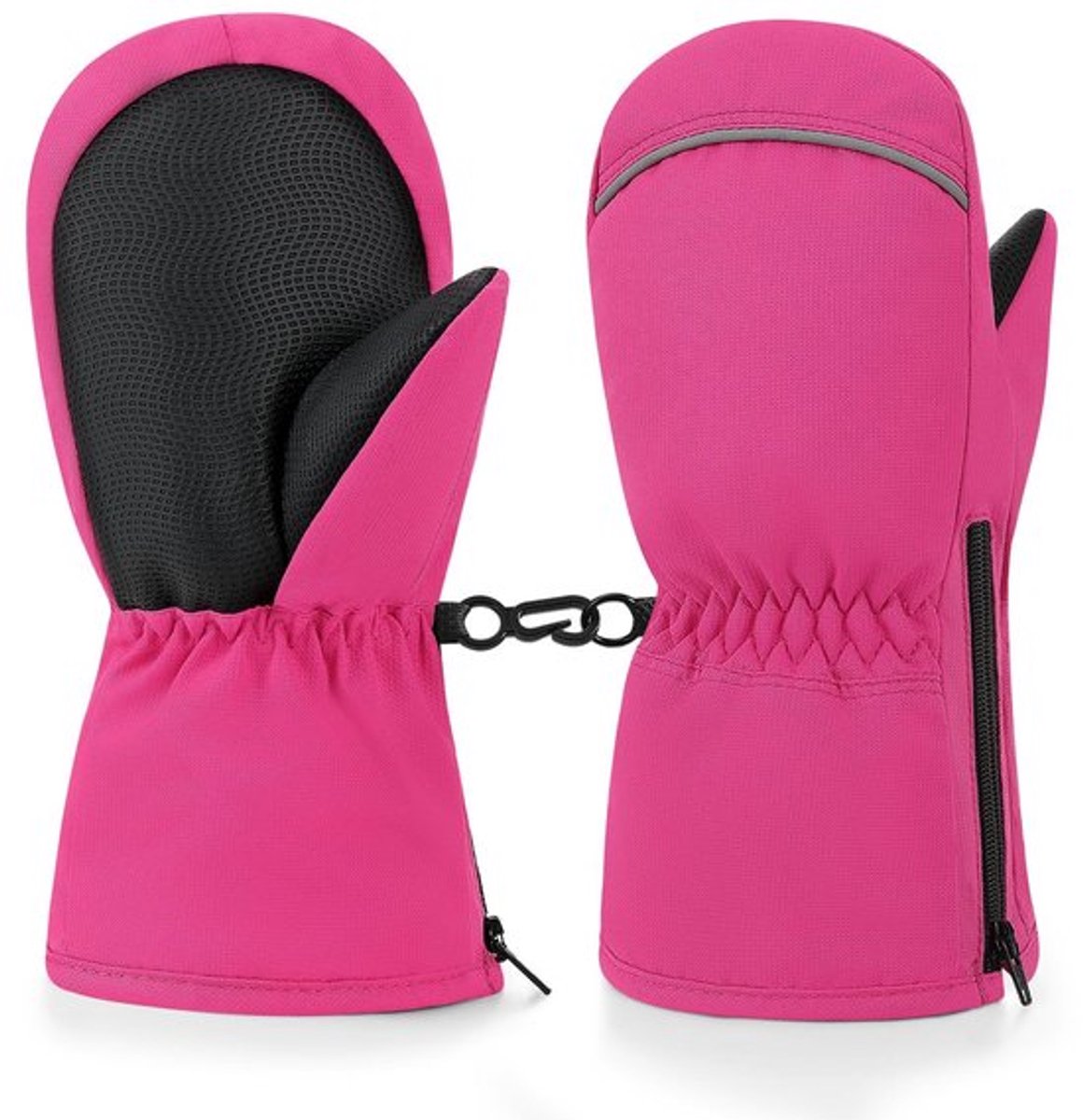 Dailygoods- Skihandschoenen Kind Waterdicht Thermische Handschoenen Fluwelen Wit