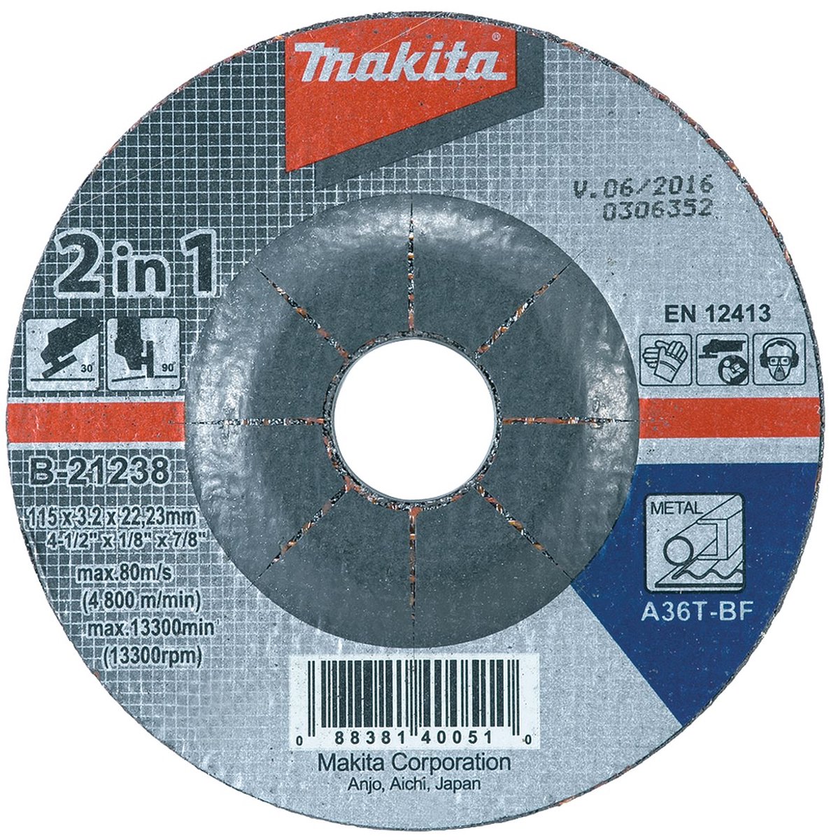 Makita Slijpschijf 2-in-1 115 mm
