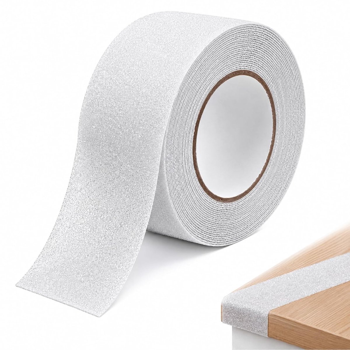 Transparant antislip plakband voor trappen, zelfklevend en veilig voor binnen en buiten, voorkomt uitglijden bij ouderen en kinderen