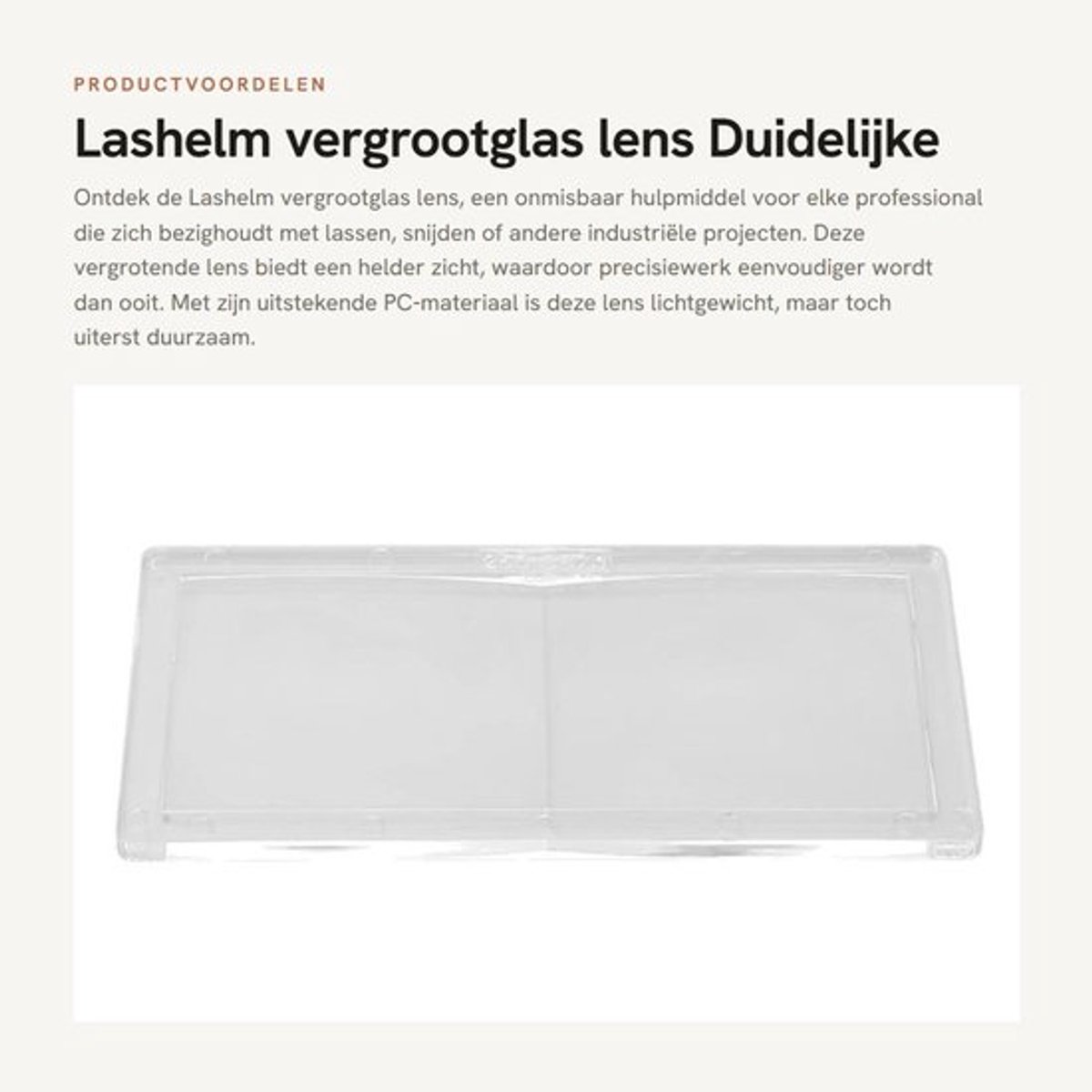 Dailygoods- Lashelm Vergrootlens - Lichtgewicht PC-Materiaal - Schokbestendig
