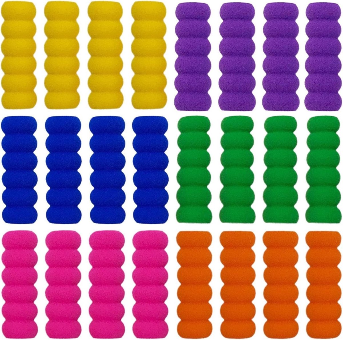 24-delige antislip penhandgreep covers voor kinderen, ideaal voor potloden, gelpennen en kleurpotloden, perfect voor school en creatief gebruik