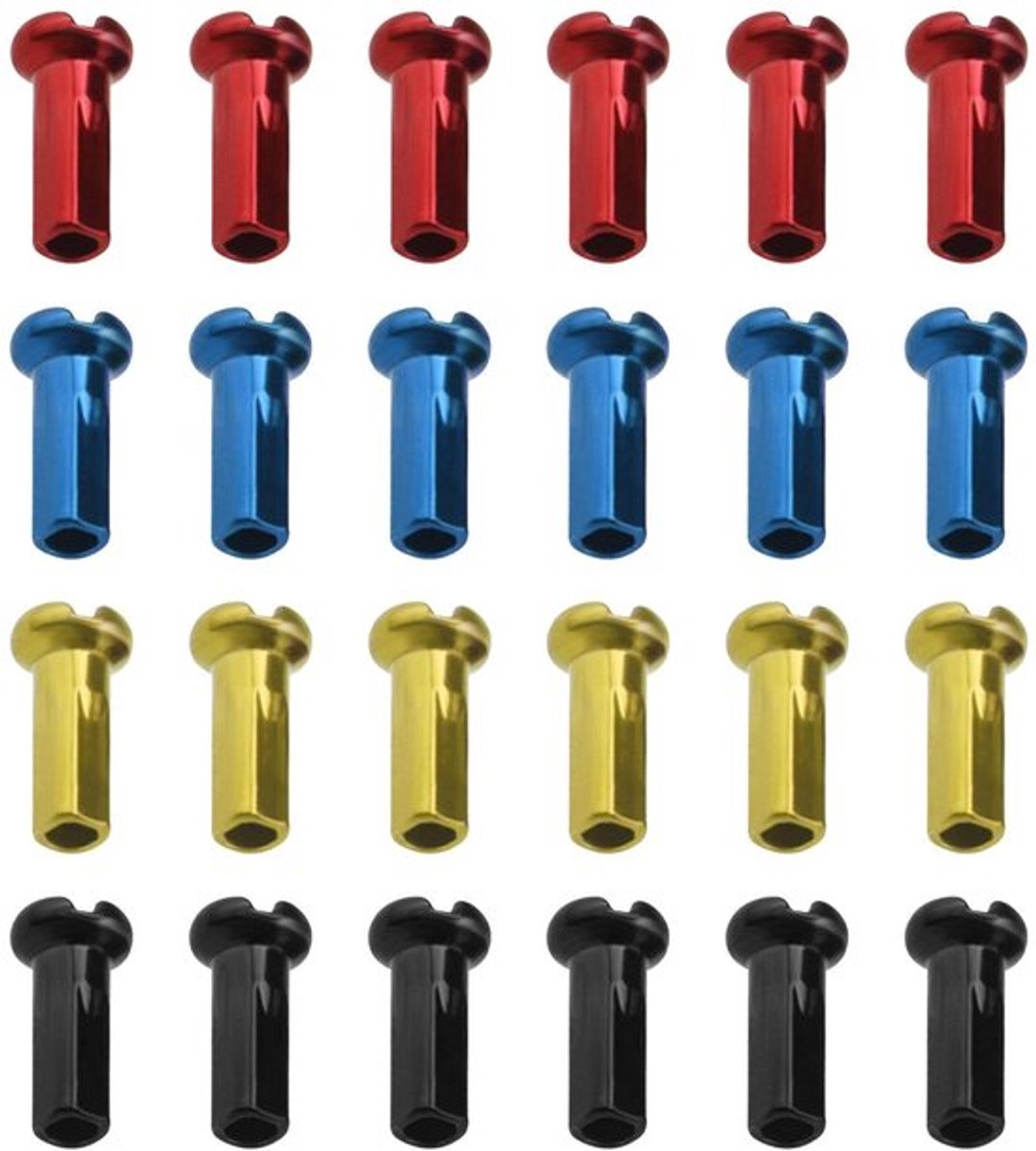 Dailygoods- Fietsspakennippel 100 Stuks - Stalen Fietsspaken Bescherming - 12 mm