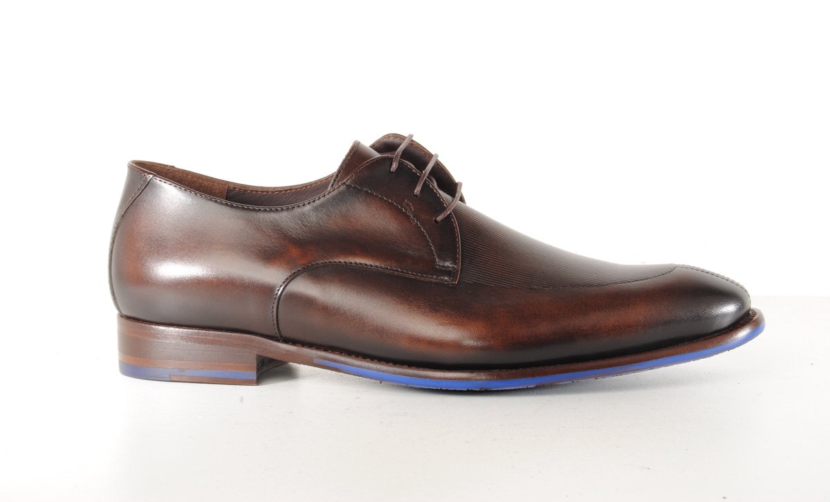 Floris van Bommel heren veterschoen De Stapper leder bruin