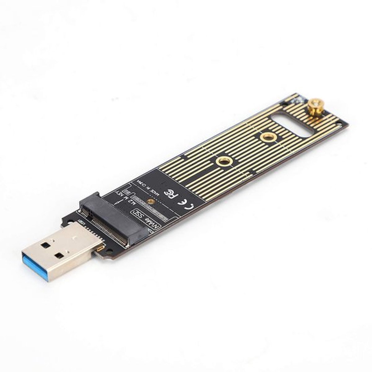 Allecto - M.2 Nvme SSD naar USB Adapter - 10Gbps snelheid - Plug and Play - Voor