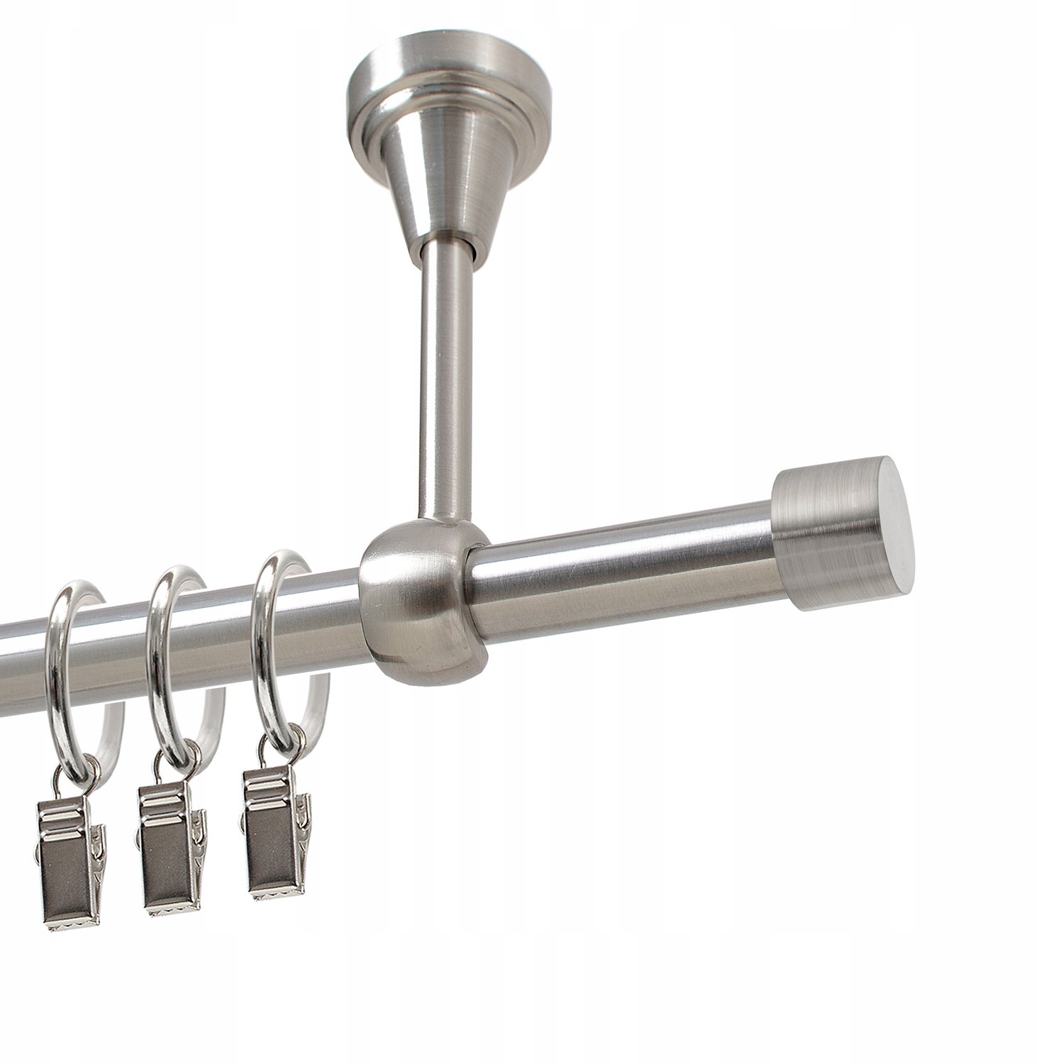 Merkloos Metalen Gordijnroede 19mm, 120cm, Inclusief Ringetjes