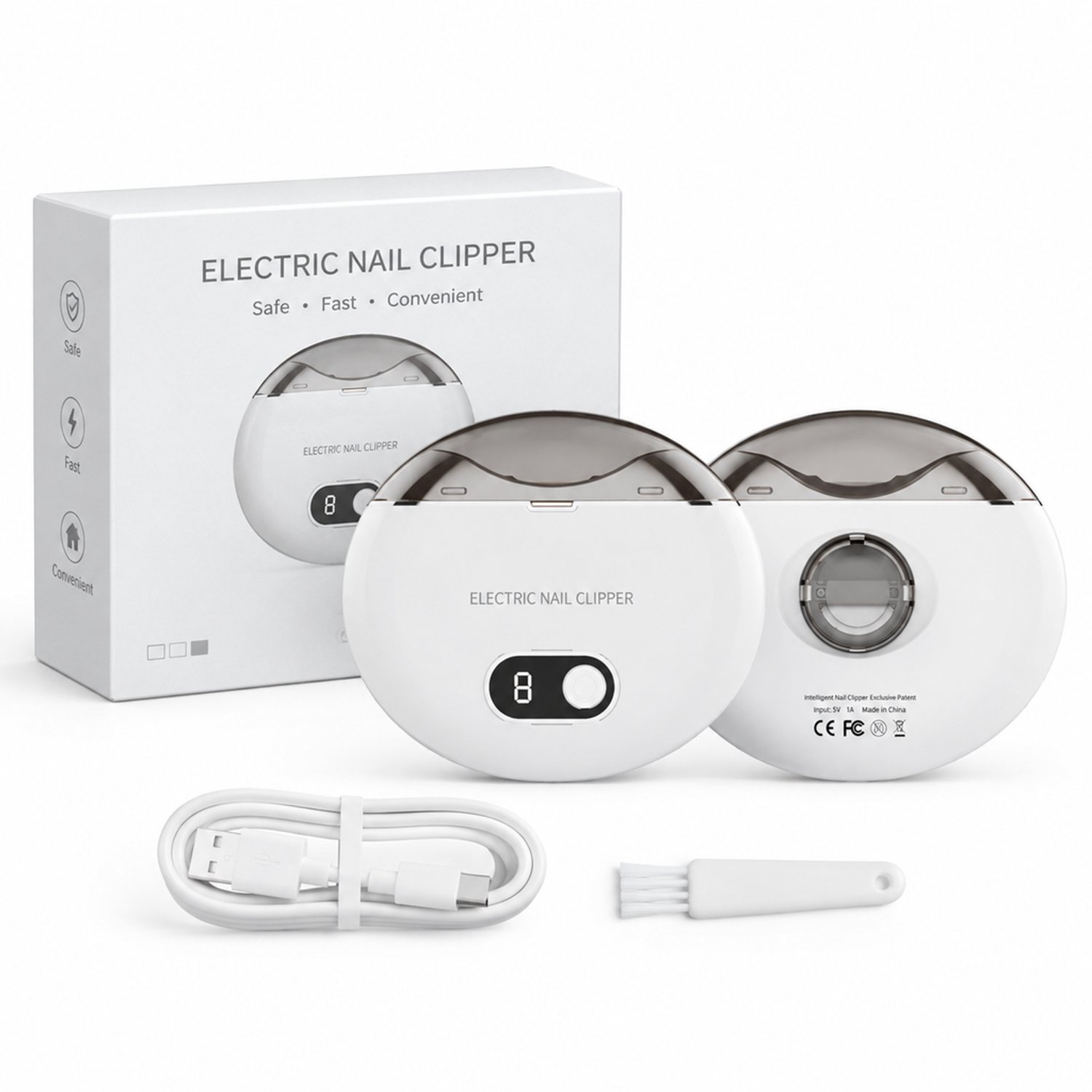 Elektrische nagelknipper - generatie 2 - eenvoudig nagelverzorgingsapparaat - voor dagelijks en thuisgebruik - Engelstalige verpakking