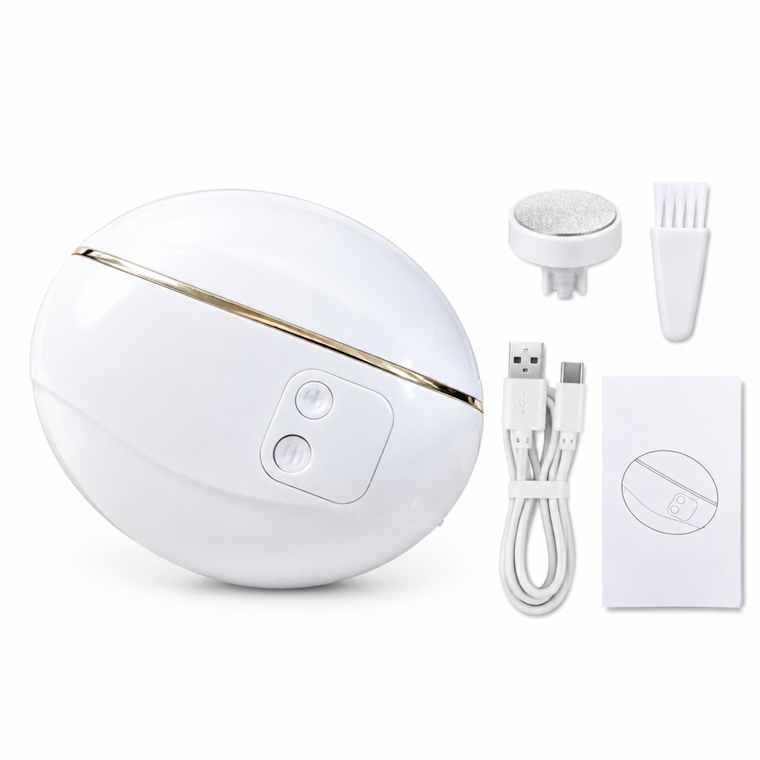 Elektrische nagelknipper - M7 Classic White - nagels knippen en vijlen - voor dagelijks gebruik - met verwisselbare slijpkop, borsteltje, handleiding en oplaadkabel