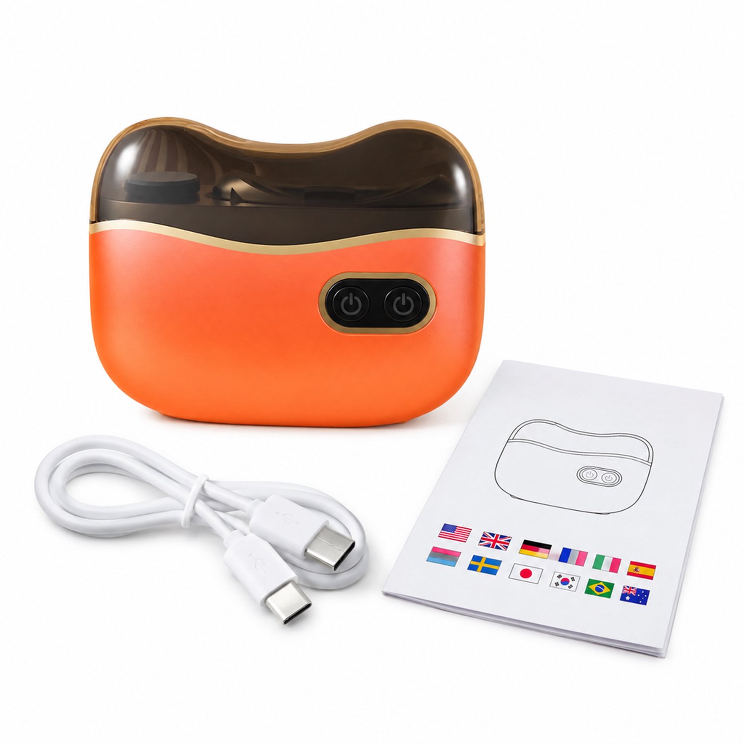 elektrische nagelknipper - Oranje - Knippen en vijlen - Voor thuis - Met handleiding en oplaadkabel
