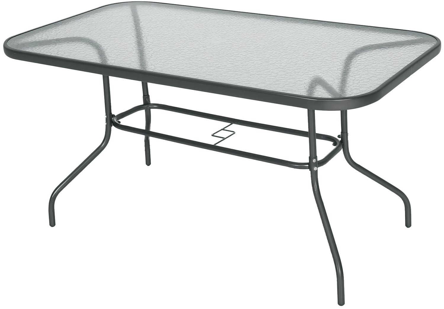 Outsunny tuintafel - Metaal - 140x80x70cm - Grijs