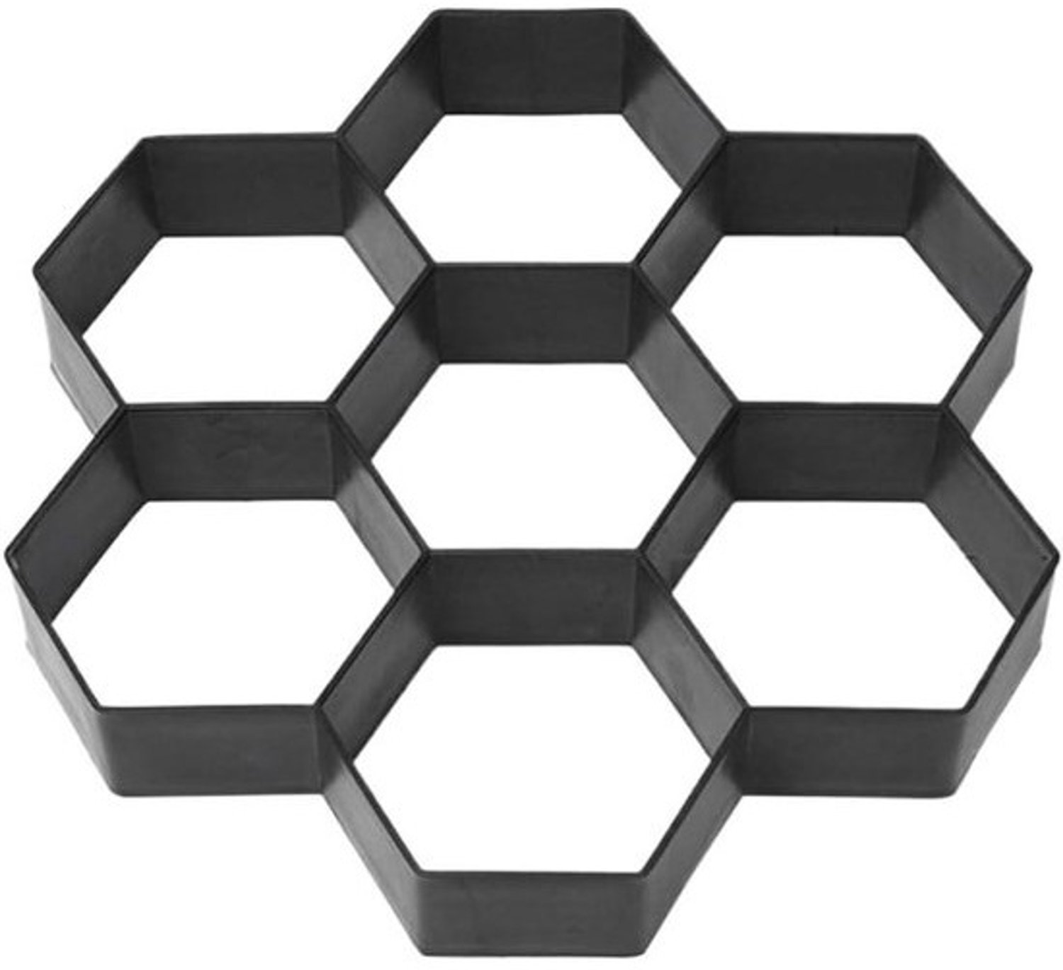 Bestratingsvorm voor de tuin - Betonmal voor een looppad - Voor het maken van tuinpaden - Herbruikbaar plastic - 40 x 40 cm - Zwart