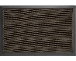 Hamat Blitz 3D Gold 40 x 60 cm - Binnen- en Buitenmat - Schoonloopmat - 3D Structuur - Polyester - Rubber/TPE