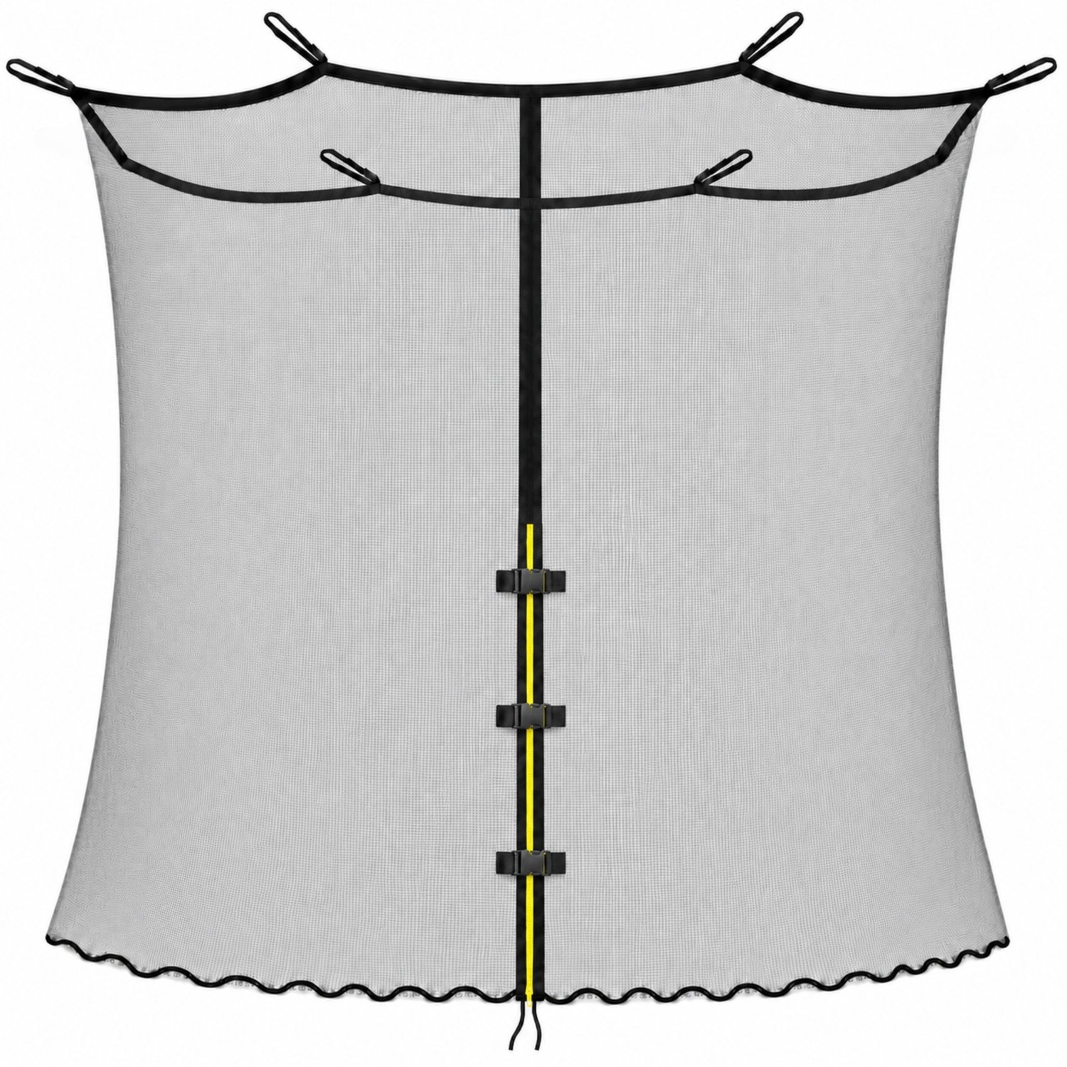 Sterke Trampoline Veiligheidsnet Binnen - 204-252cm, 6 Stokken, 180cm Hoog