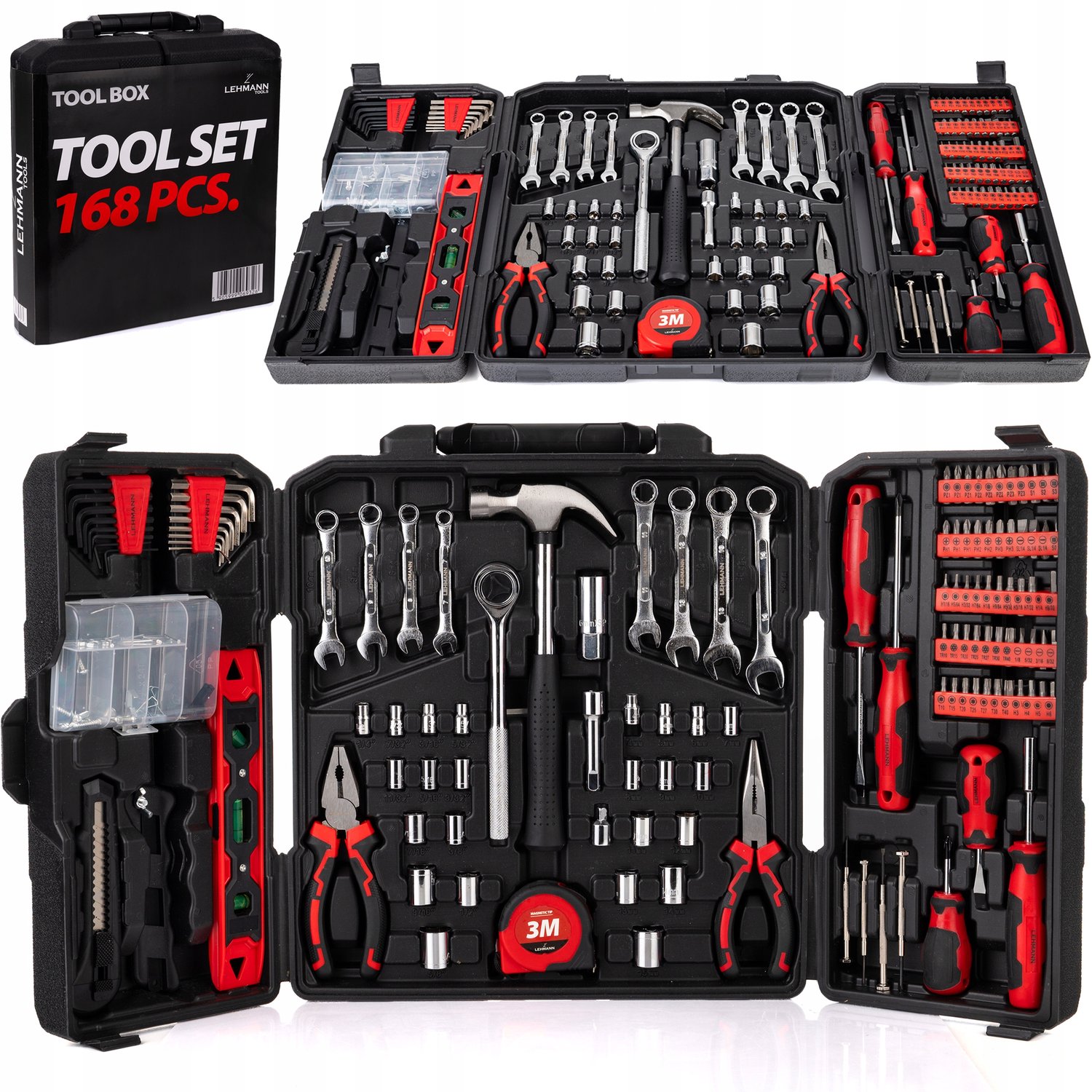 Uitgebreide Gereedschapskist 168 Delen - Handgereedschap & Bits