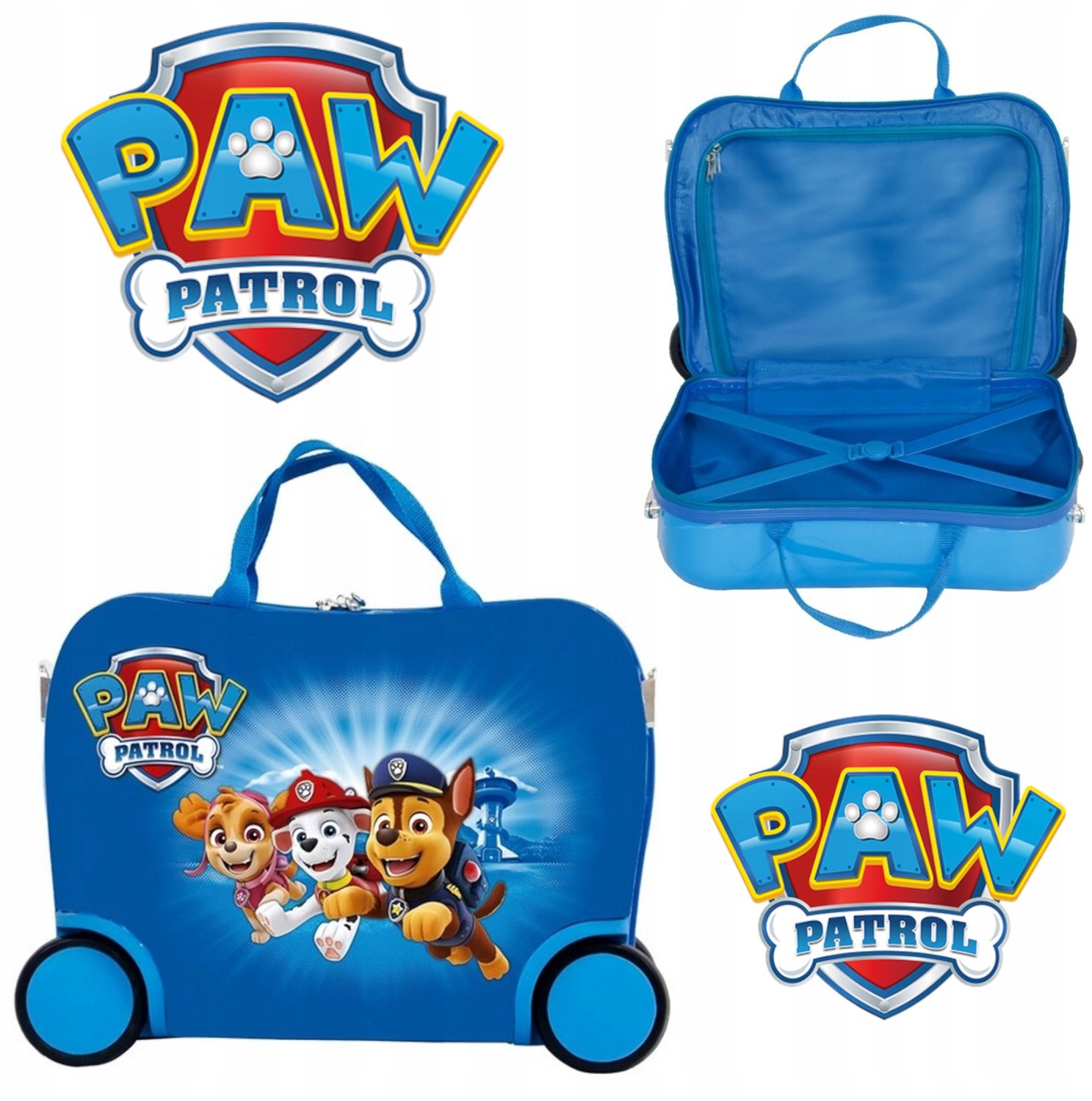 Merkloze Kinderkoffer met Paw Patrol Thema - Blauw