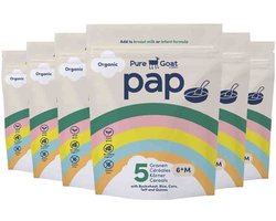 Pure Goat - Bio Pap 5 Granen 6+ mnd - 6 x 200 gr - Voordeelverpakking