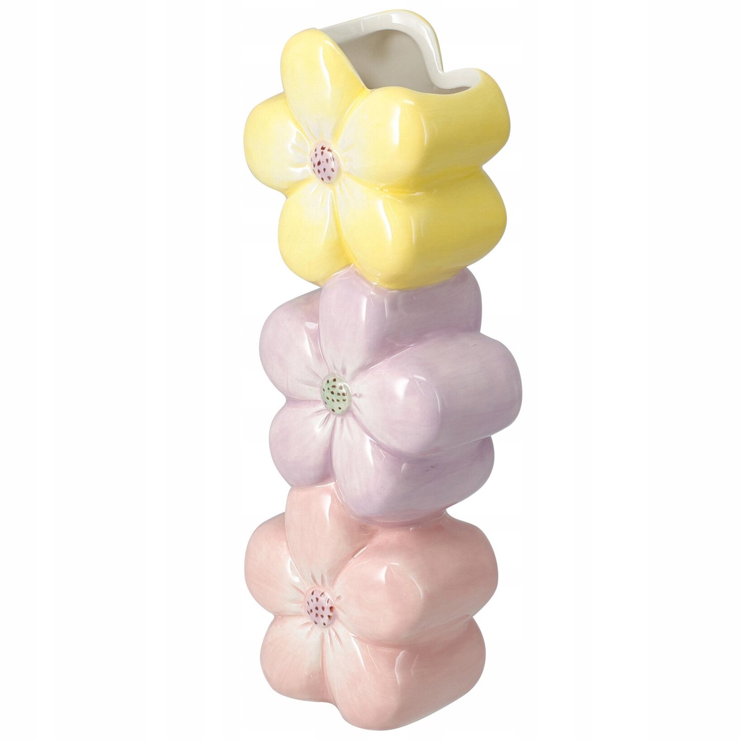 Home & Styling Collection Keramische Vaas Bloemen 23CM Decoratieve Vaas voor Woonkamer Tafel Multicolor