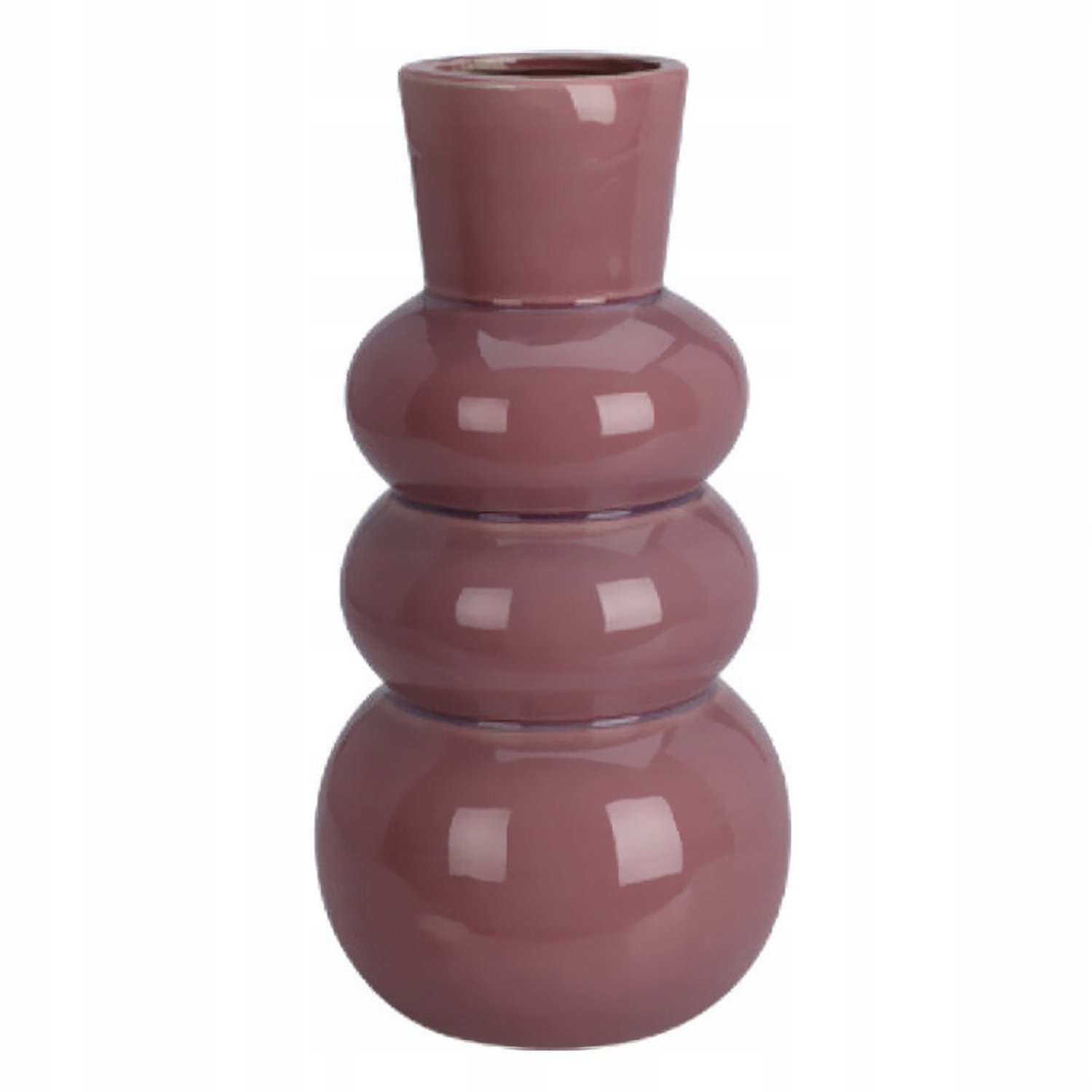 Home & Styling Collection Paarse Keramische Vaas Bubbel 13x13x25 cm