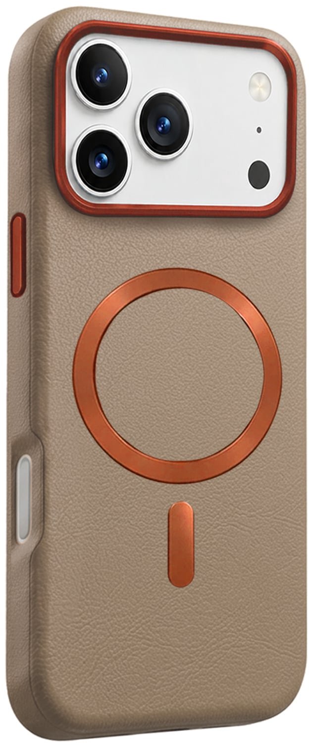 Hoesje - Geschikt voor Apple iPhone 18 Pro - Magsafe Compatible - Leer Look - Sterk & Shockproof - Back Cover - Shock Proof Case - Telefoon Hoes Shockproof - Telefoonhoesjes - Crème