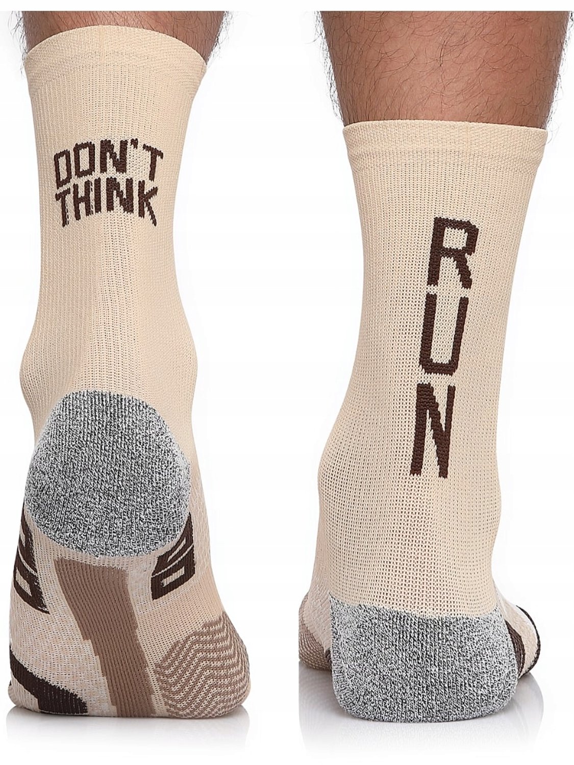Running Raid Long Sokken Ademend Beżine Beige