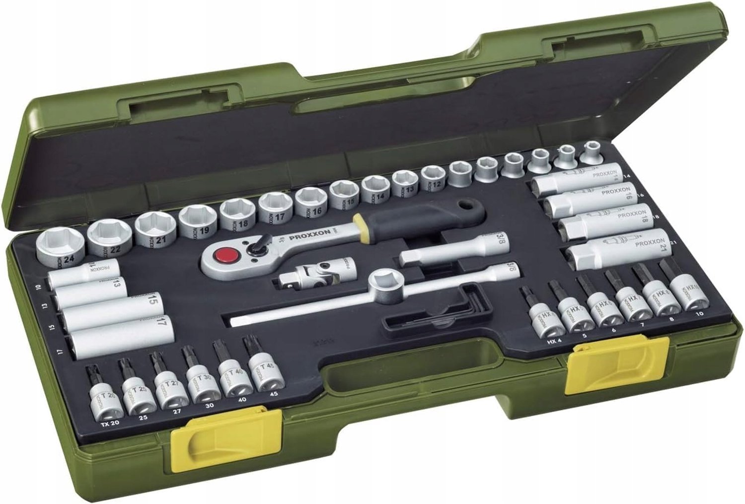 47-delige DOPPENSET 3/8" met KRUIDENKOP en KOFFER