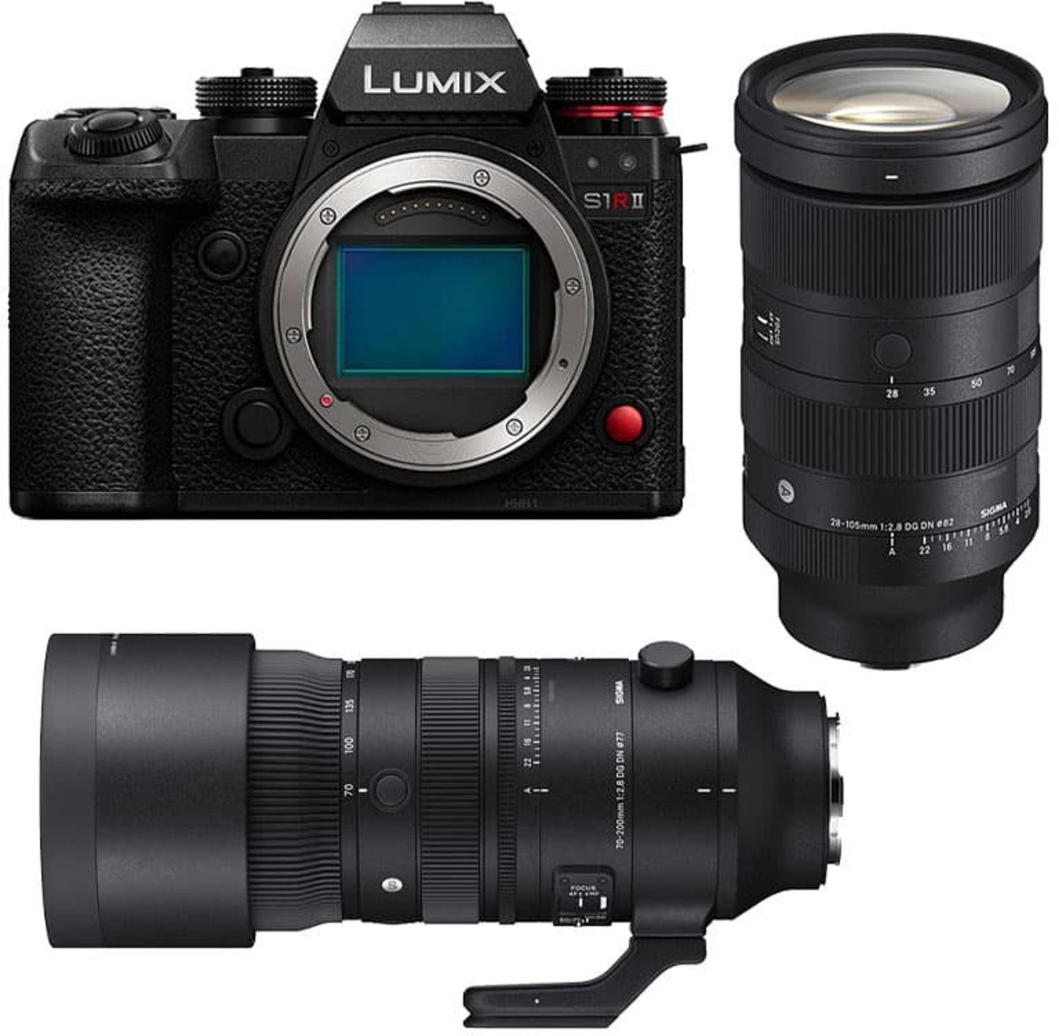 PANASONIC Lumix S1R II + Sigma 24-70mm f/2.8 DG DN II Art Objektiv + Sigma 70-200mm f/2.8 DG DN OS SPORT