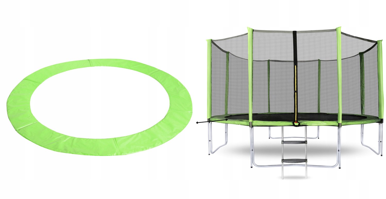Universele Trampoline Veerspannerhoes 366 cm Groen - Merkloos