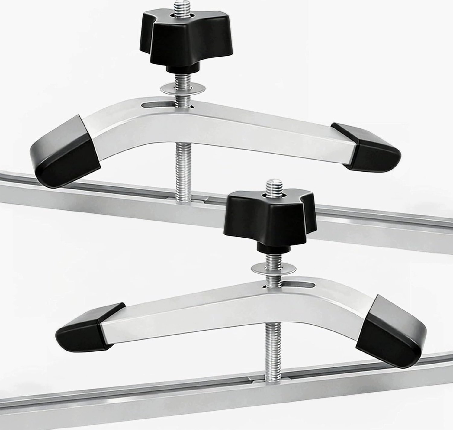 2x Aluminium Snelklemmen voor Werkbank T-Track Rails