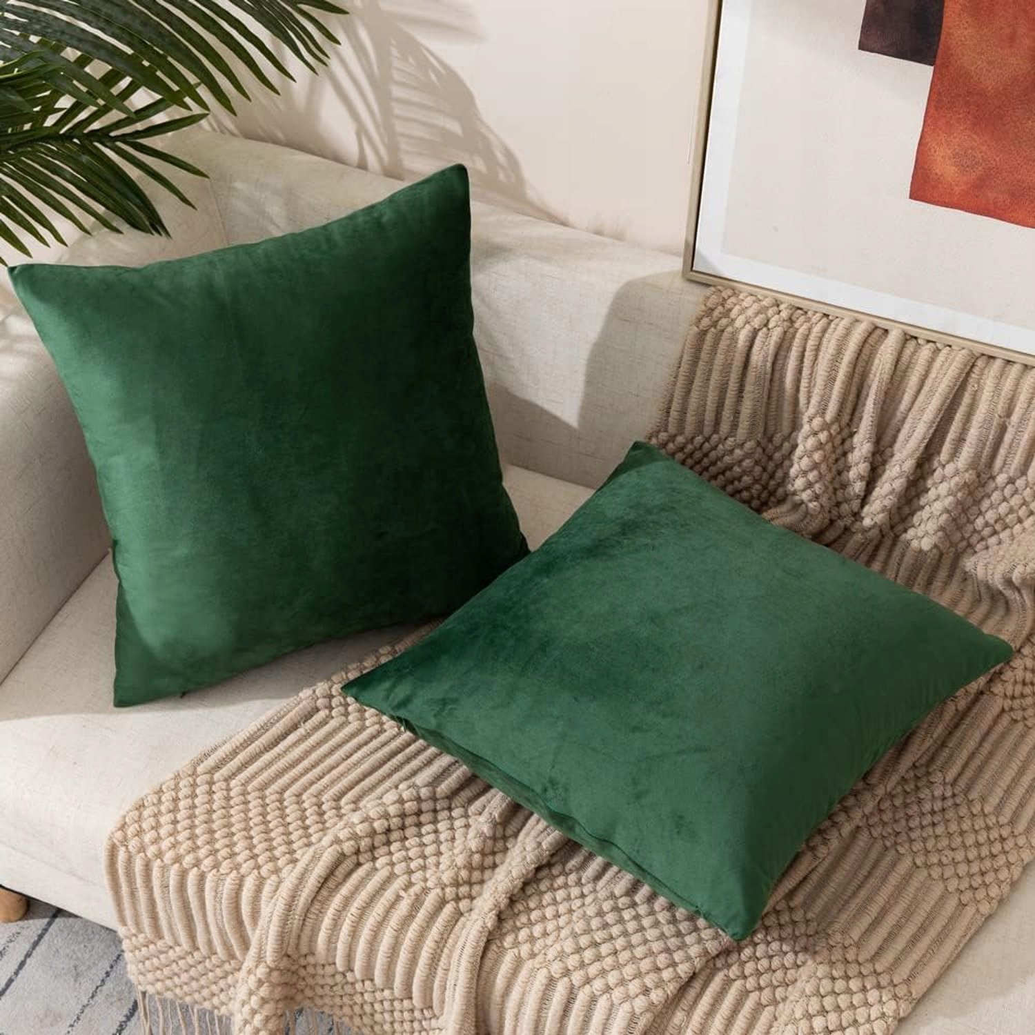 Luxe Velours Sierkussenhoes Khaki Glamour 40x40 cm