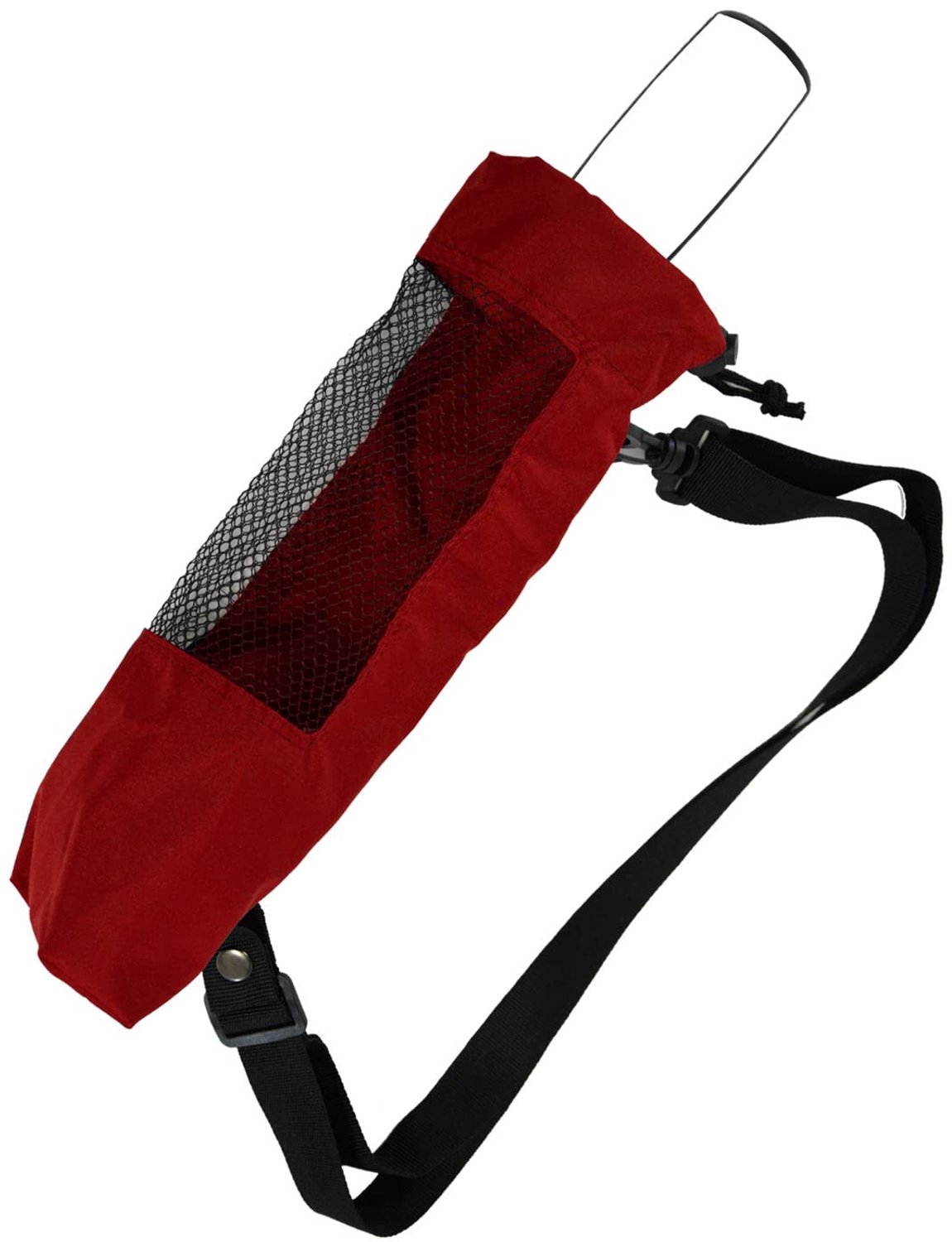 Famanu - Opvouwbare paraplu voor Trekking - Bescherming tegen regen - Lichtgewicht en duurzaam polyester - Rood 1 stuk