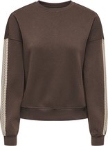 Only Trui Onlbeauty L/s Crew Neck Cs Swt 15390825 Coffee Bean/lce Irish Dames Maat - XS