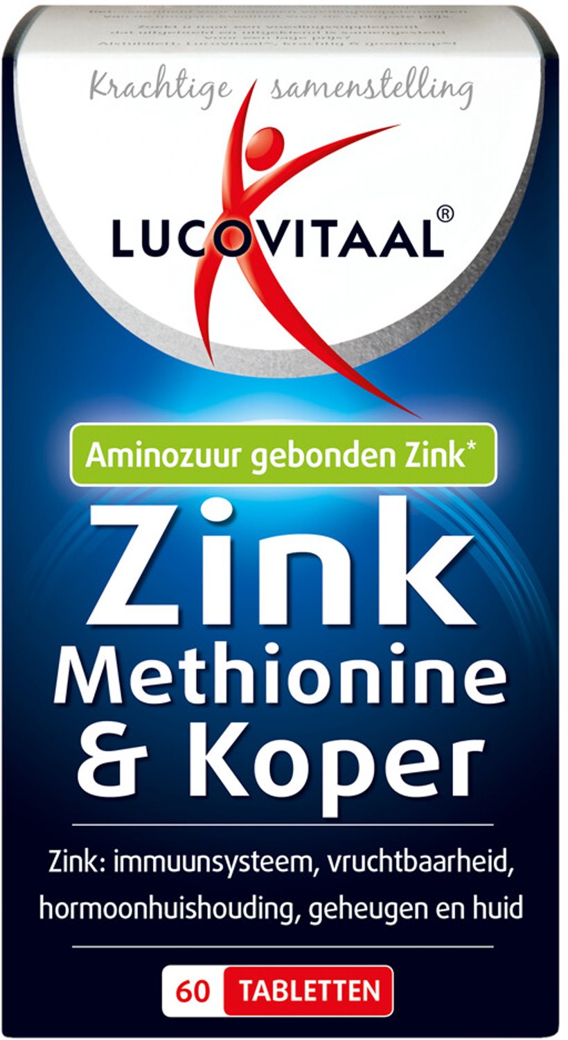 Lucovitaal - Zink Methionine & Koper - 3 x 60 tabletten - Voordeelverpakking