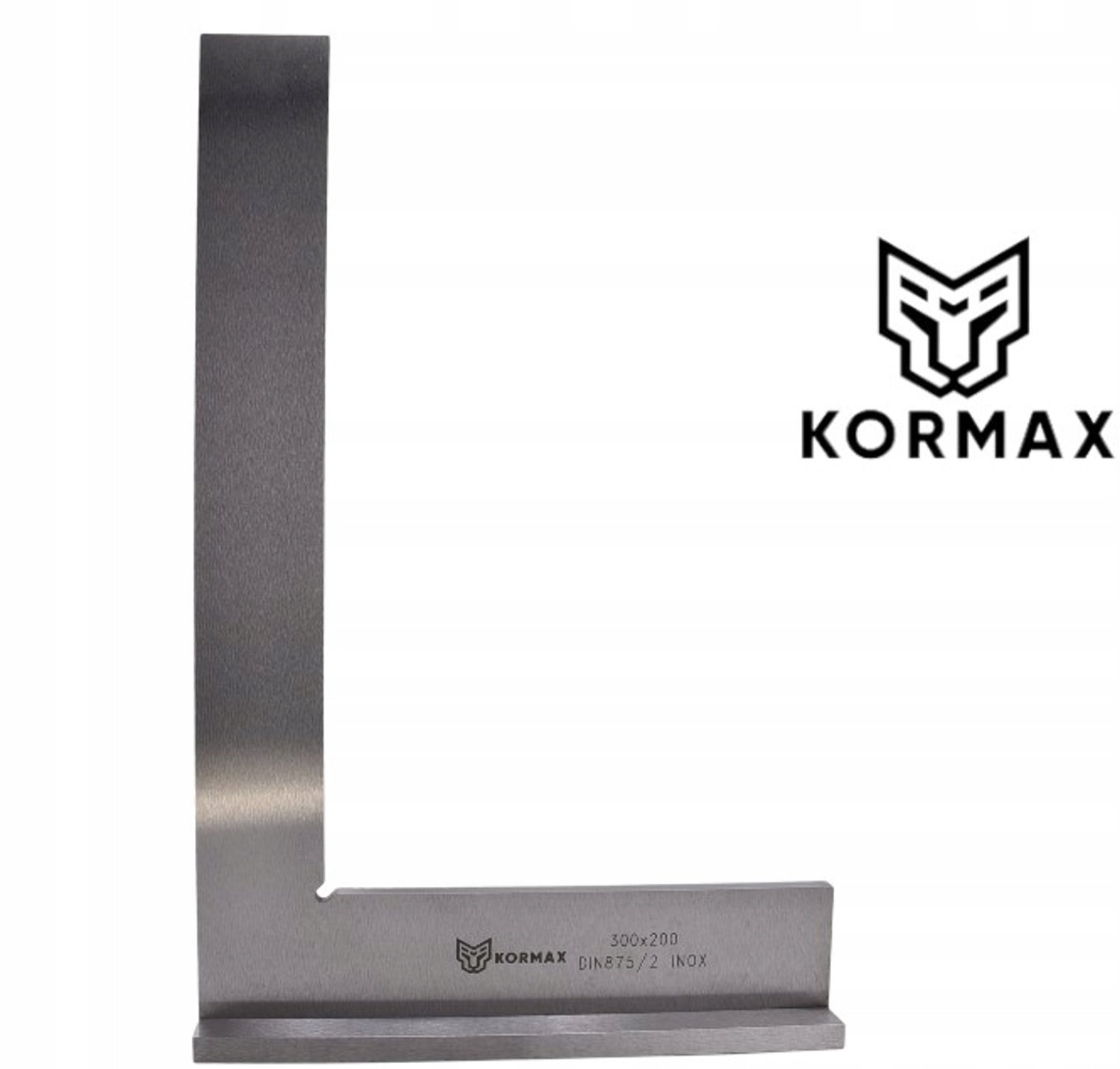 Kompakt hoek 300x200mm RVS met voet, DIN875/2