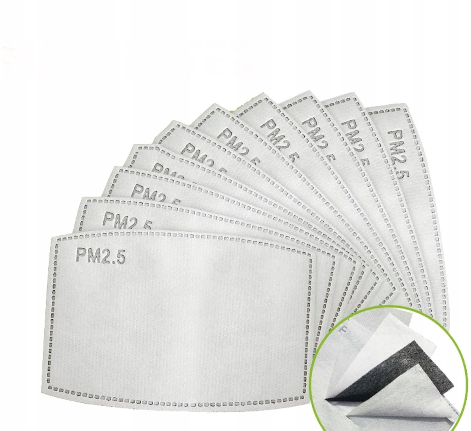 HEPA PM2.5 filters voor mondkapjes - 5-laags bescherming